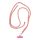 SWING (8mm) Phone lanyard, Phone pendant with adjustable length / cord length 165cm (max 82.5cm in the loop) / on the shoulder or neck - pink-white