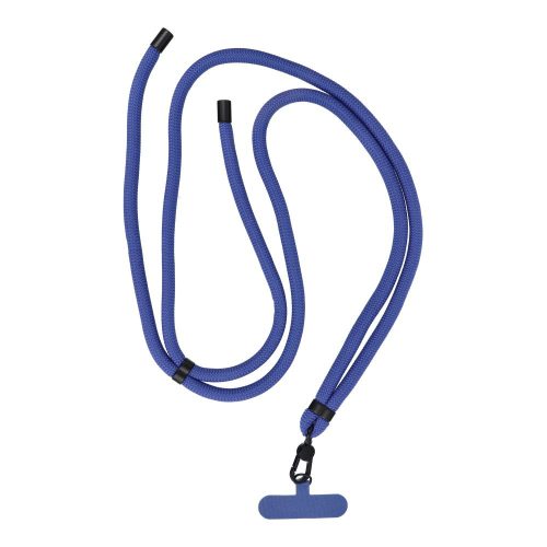 SWING (8mm) Phone lanyard, Phone pendant with adjustable length / cord length 165cm (max 82.5cm in the loop) / on the shoulder or neck - dark blue