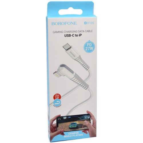 BOROFONE BX105 CORRIENTE TYPE C - LIGHTNING PD 27W KÁBEL 1 MÉTER FEHÉR